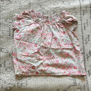 Floral Pink and Green Bonpoint girls blouse